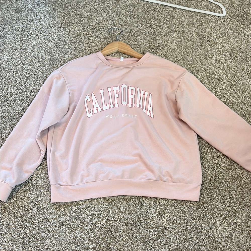 SHEIN Pink Crew Neck Sweater
